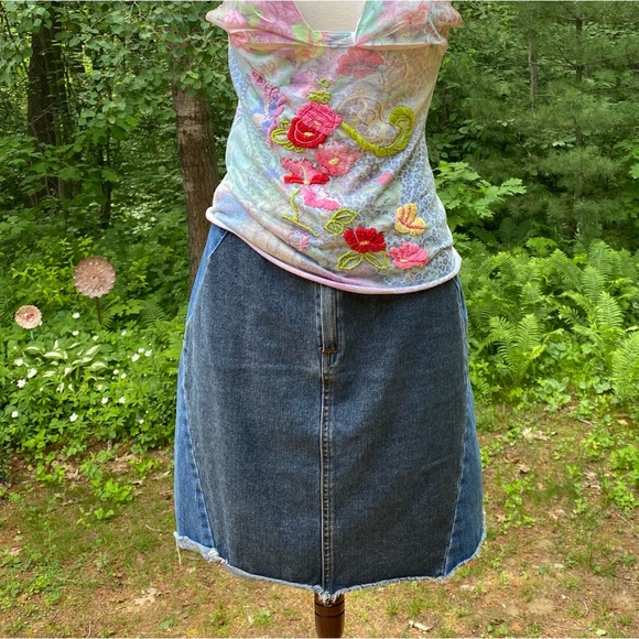 Max Jeans patchwork denim skirt - Picture 4 of 6